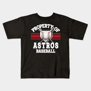 Proud Name Astros Graphic Property Vintage Baseball Kids T-Shirt